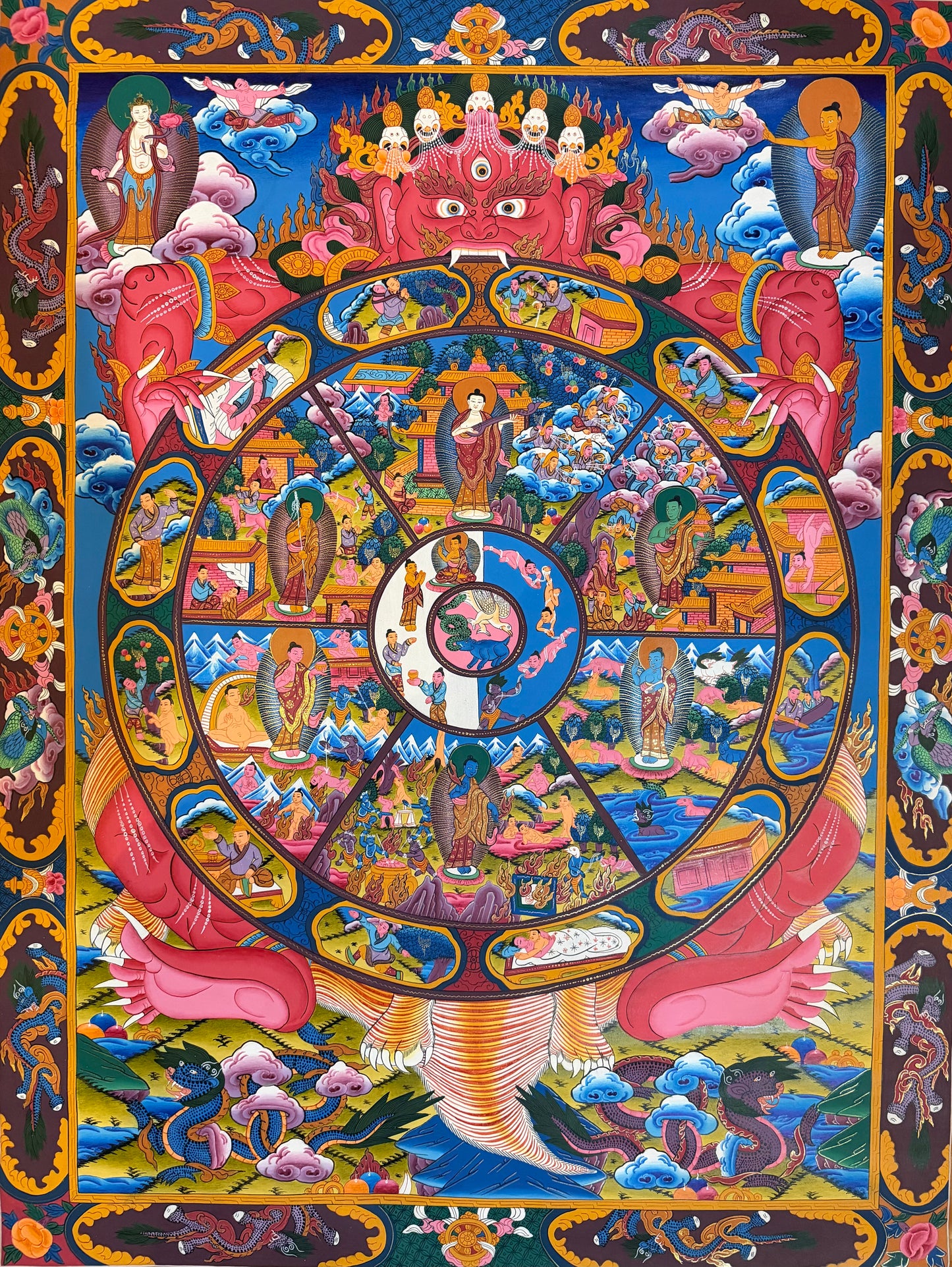 The Wheel of Life Thangka Painting 80*60