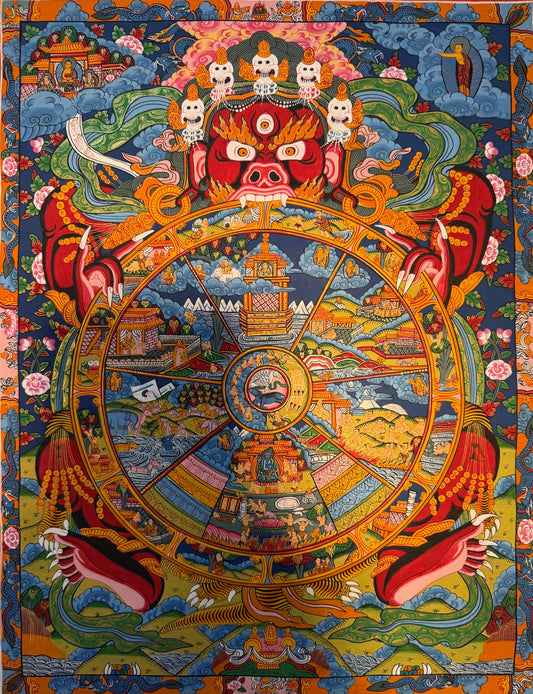 The Wheel of Life Thangka Painting 50*40