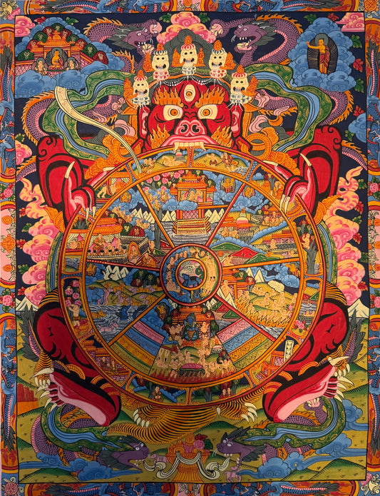 The Wheel of Life Thangka Painting 50*40