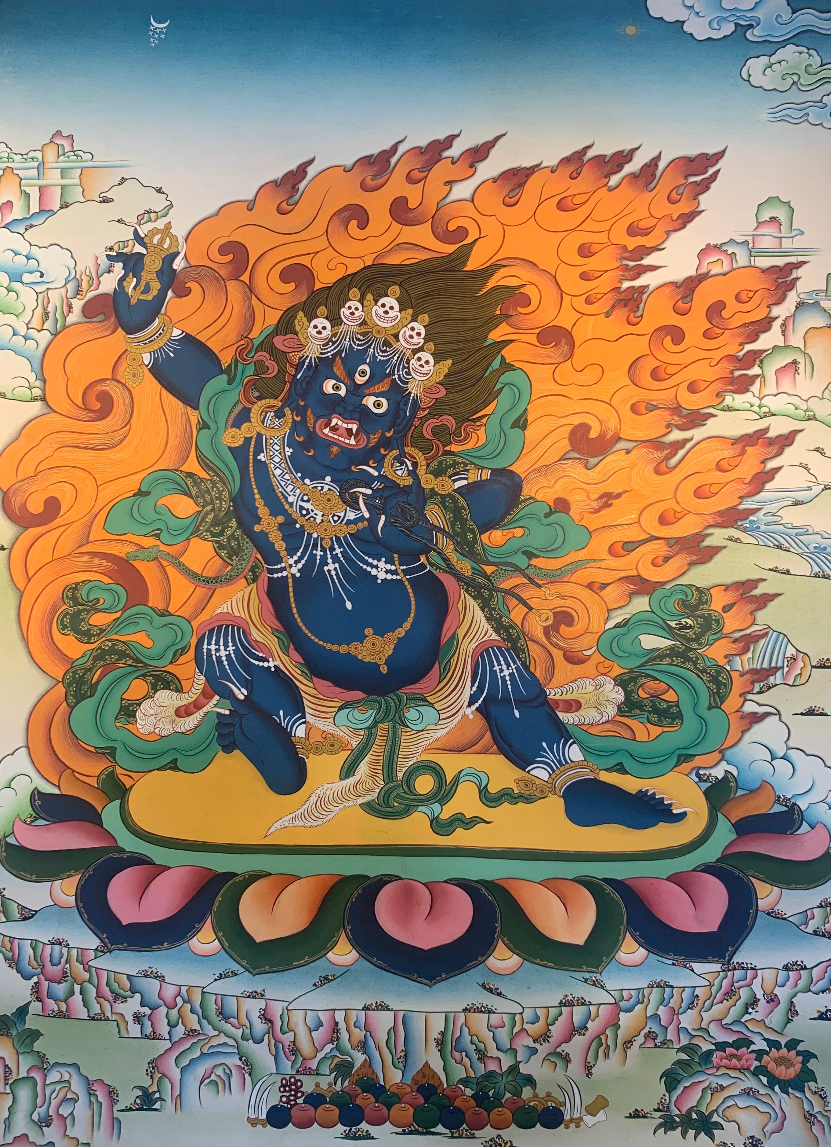 Wrathful Deity Vajrapani Thangka Painting 60*46