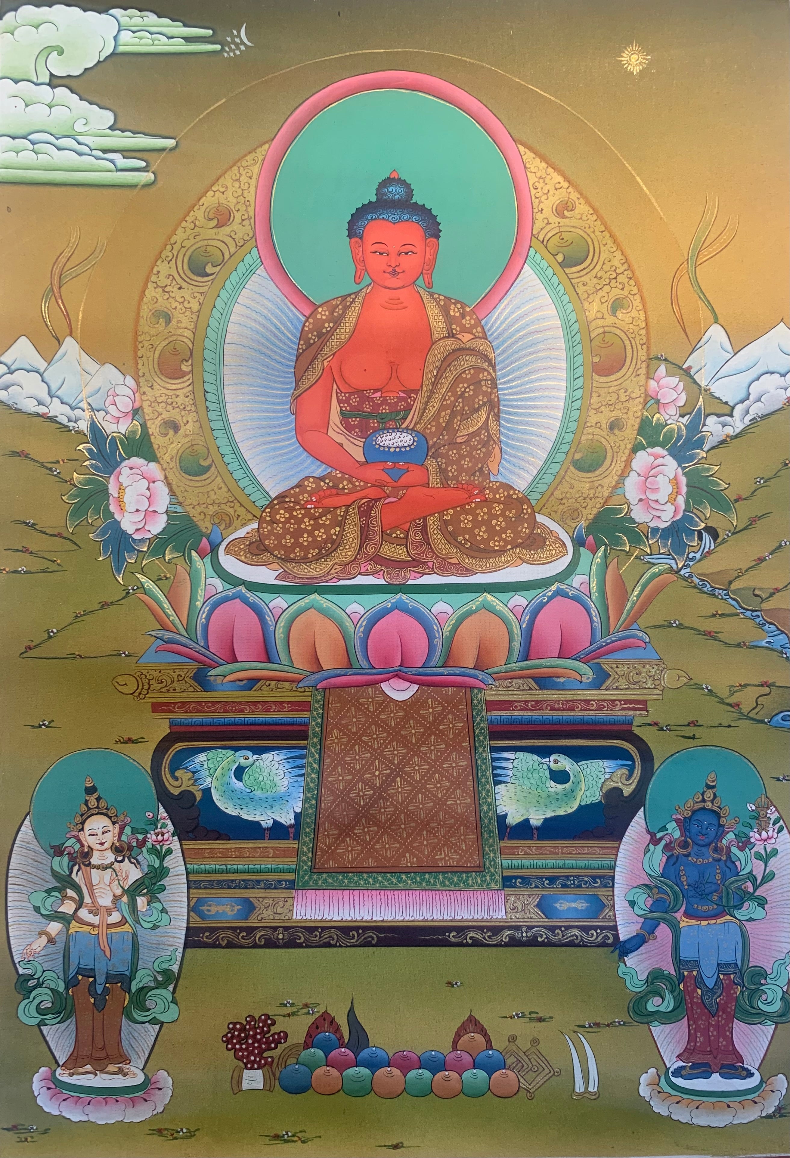 Amitabha Buddha Thangka Painting 40*30