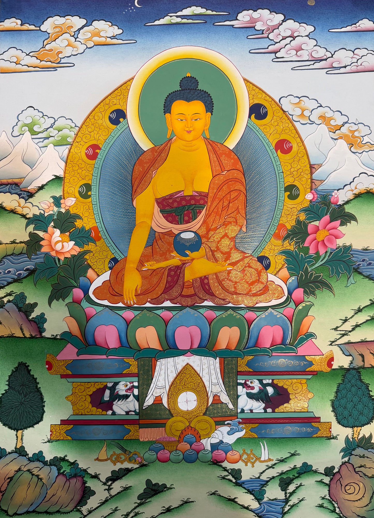 Shakyamuni Buddha Thangka Painting 60*45