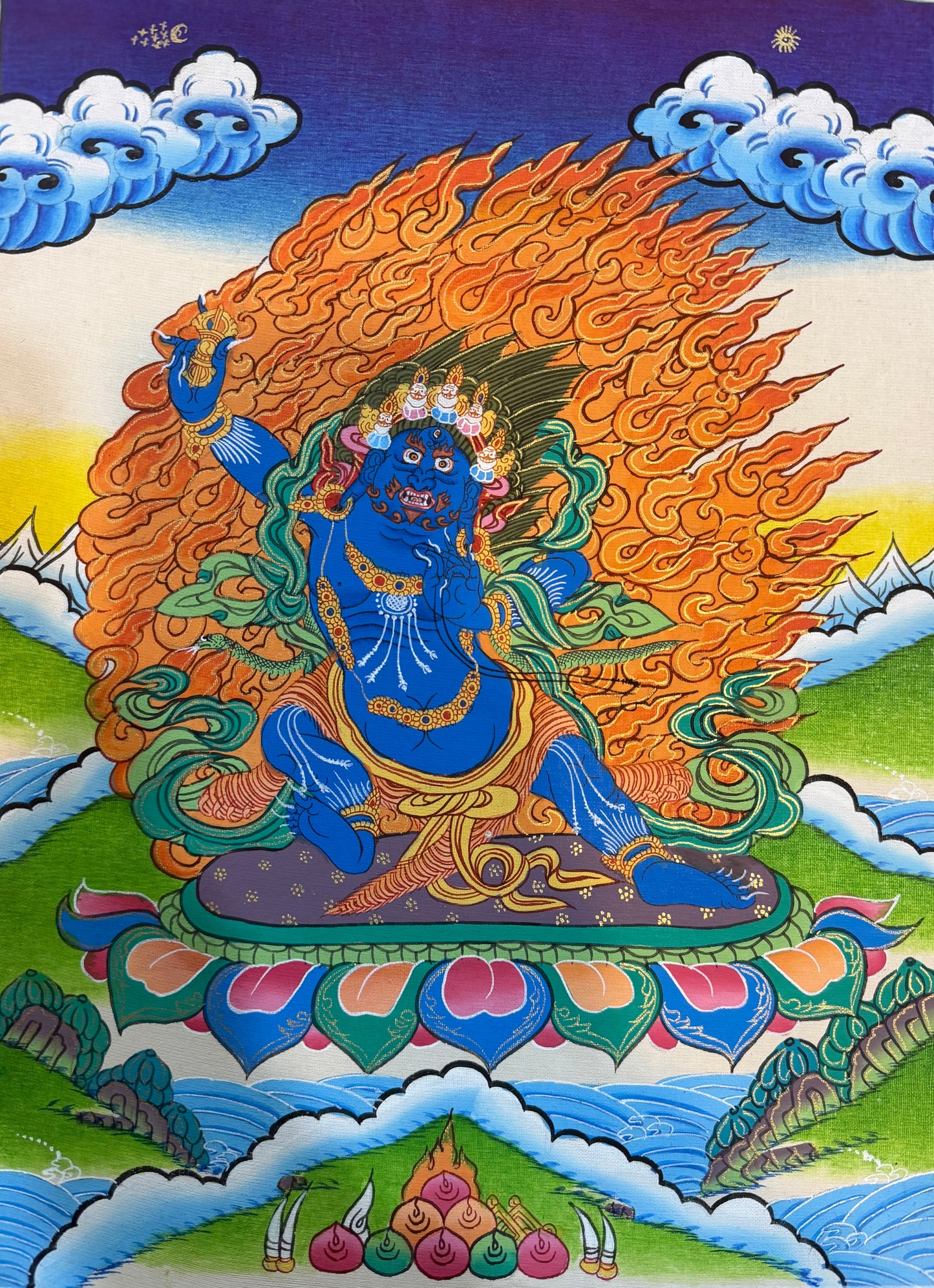 Wrathful Deity Vajrapani Thangka Painting 40*30