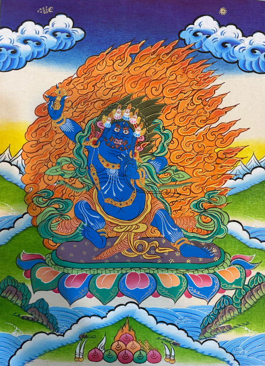 Wrathful Deity Vajrapani Thangka Painting 40*30