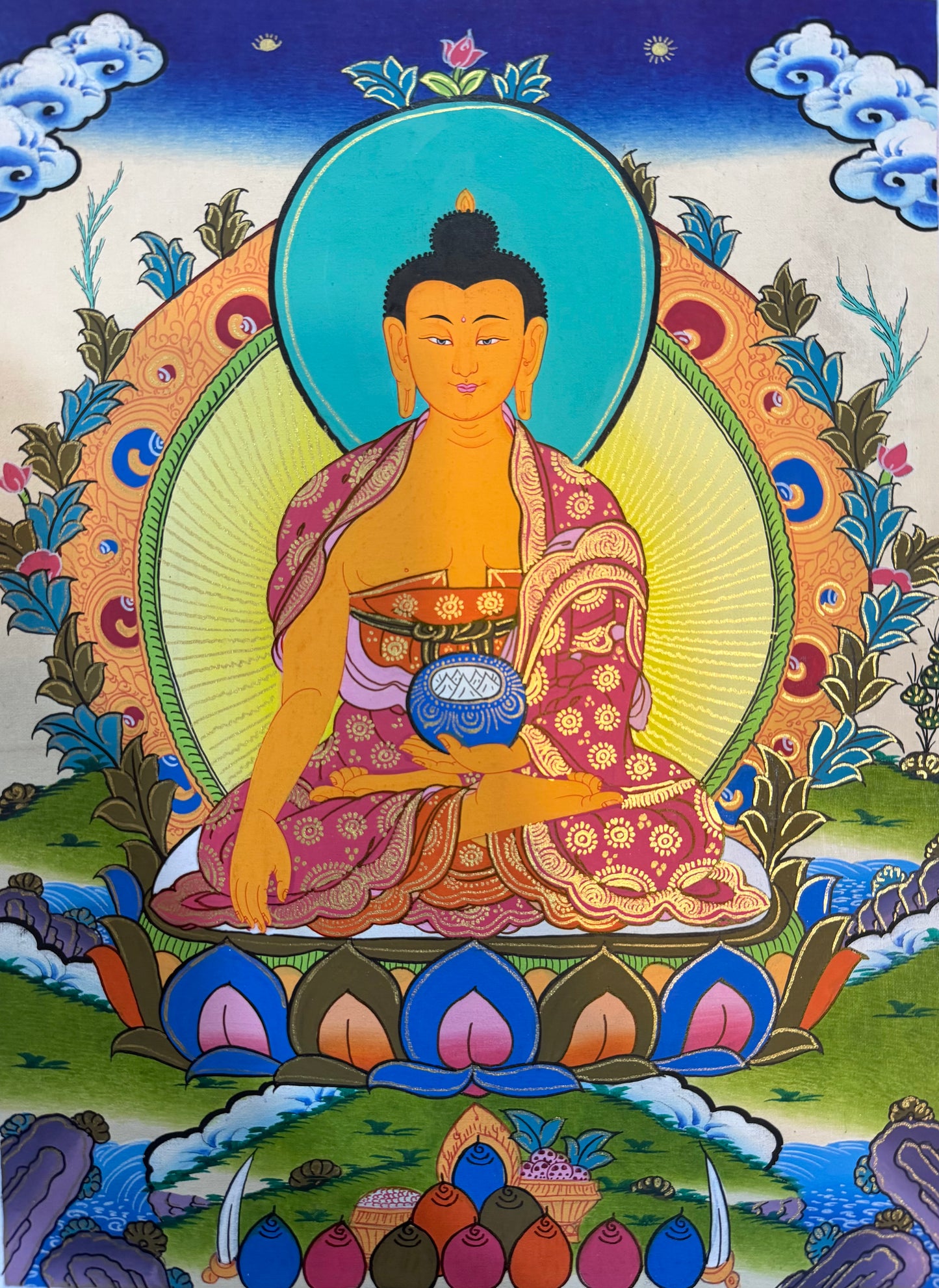 Shakyamuni Buddha Thangka Painting 40*30
