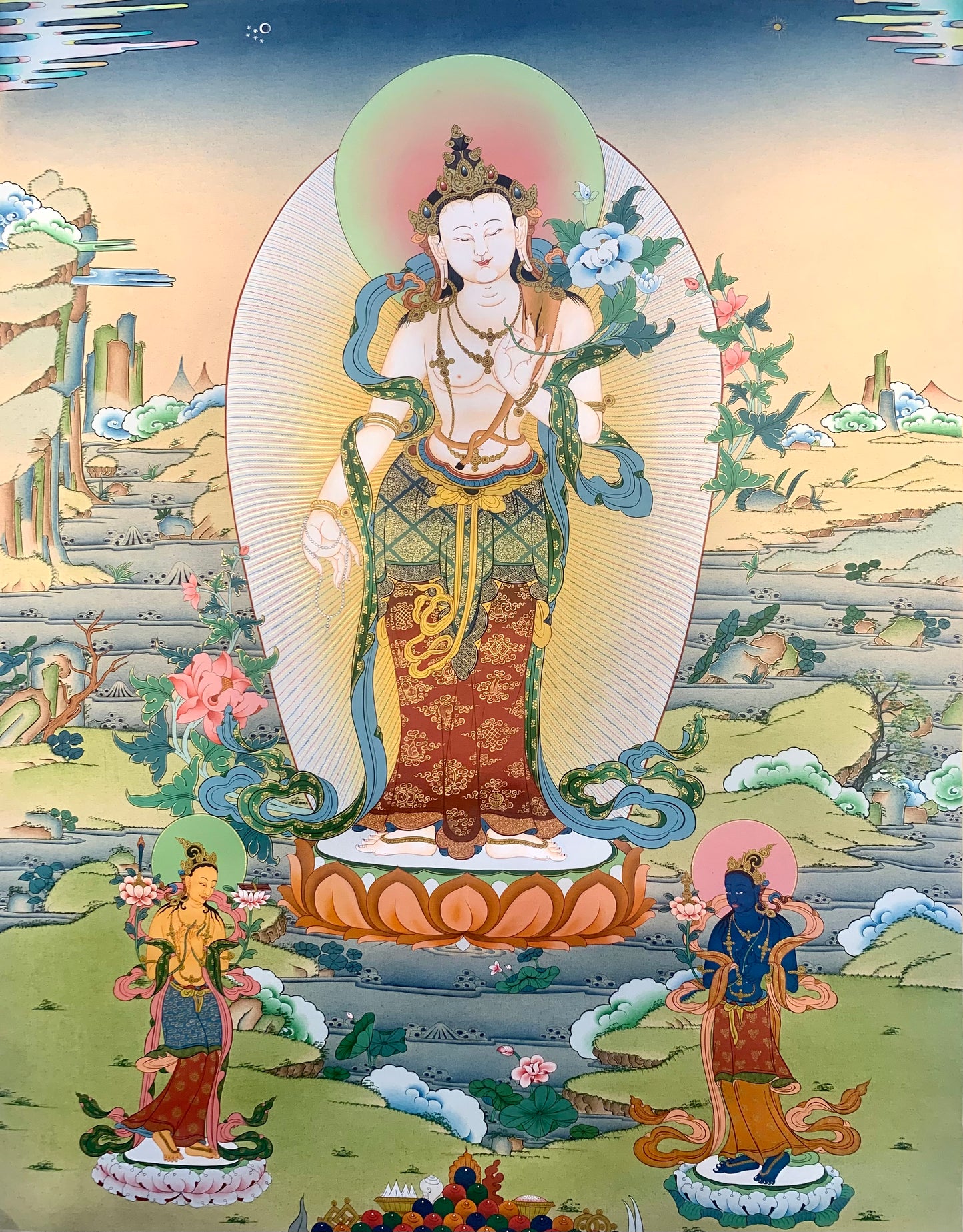 Chenrezig Thangka Painting 60*45