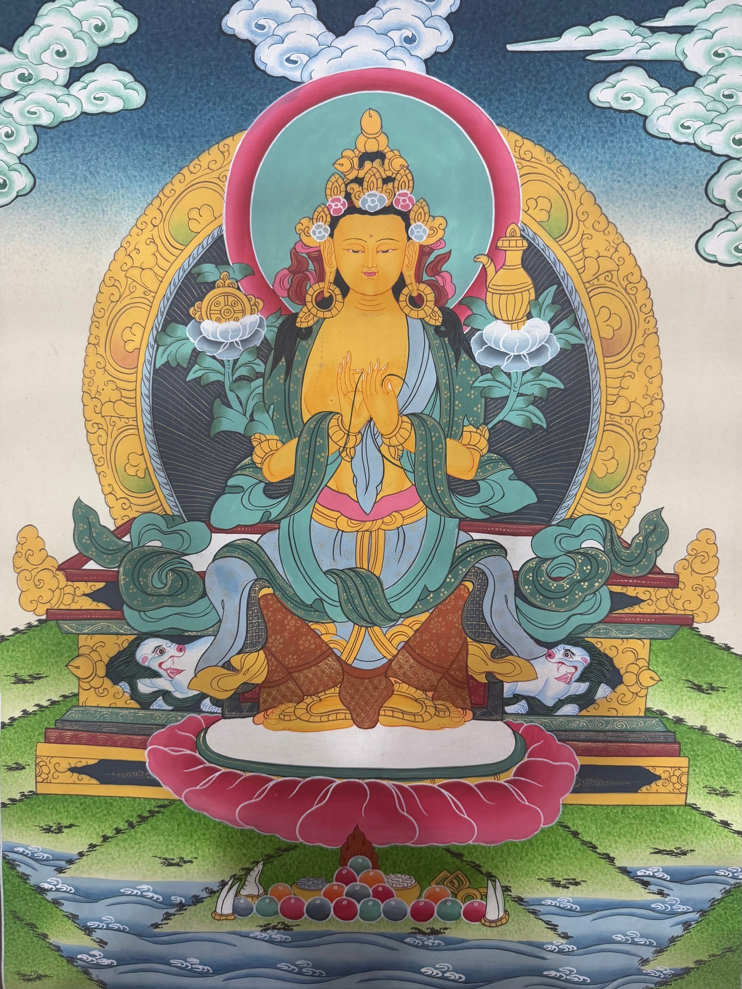 Maitreya Buddha Thangka Painting 50*40