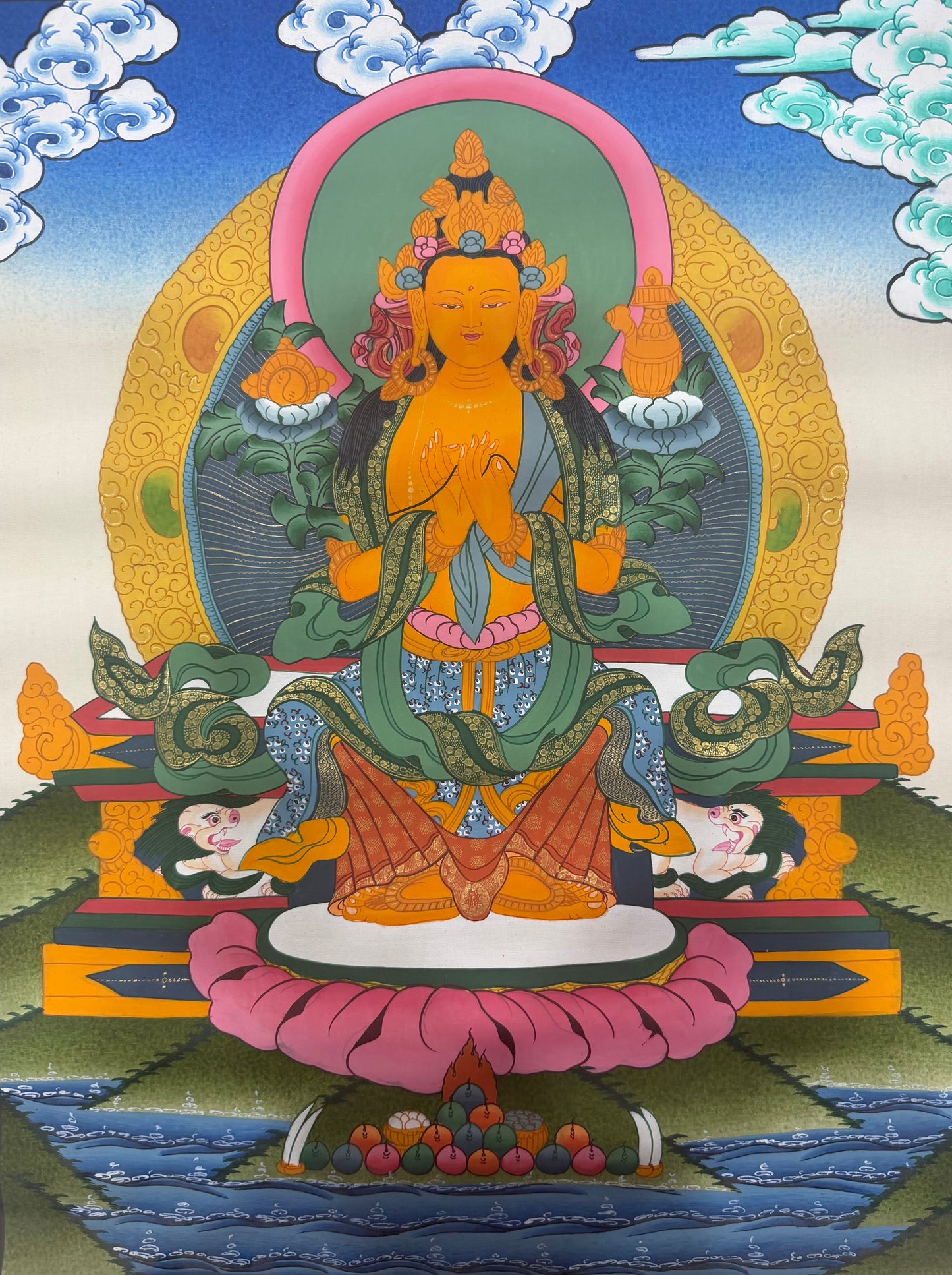 Maitreya Buddha Thangka Painting 50*40