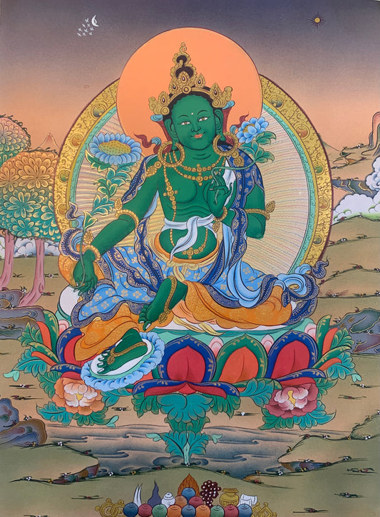 Green Tara Thangka Painting 40*30