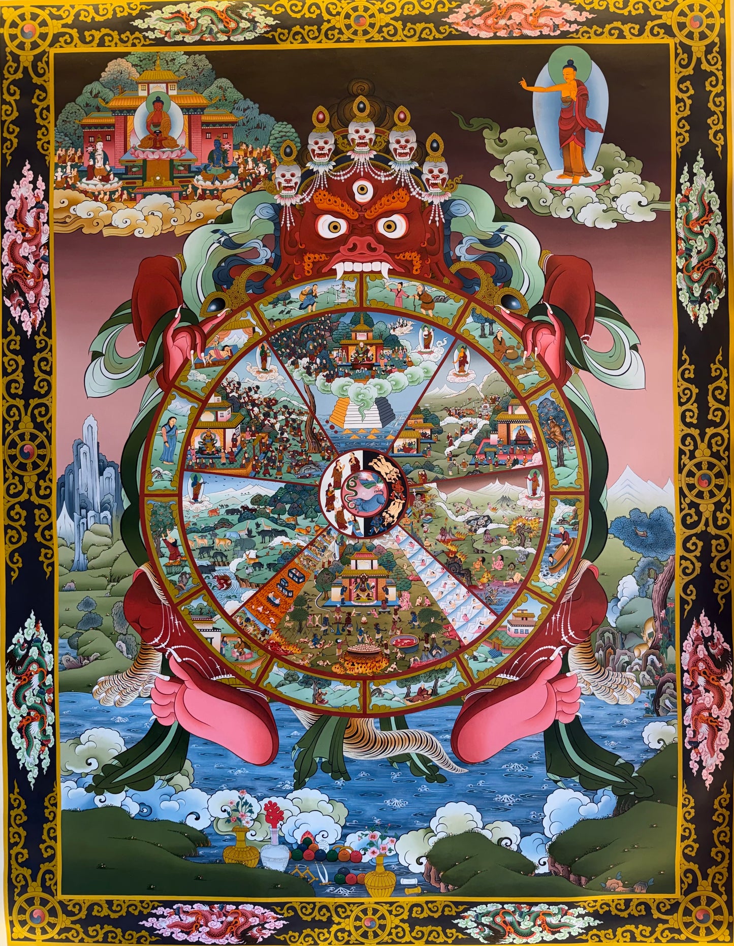 The Wheel of Life Thangka Painting 150*120