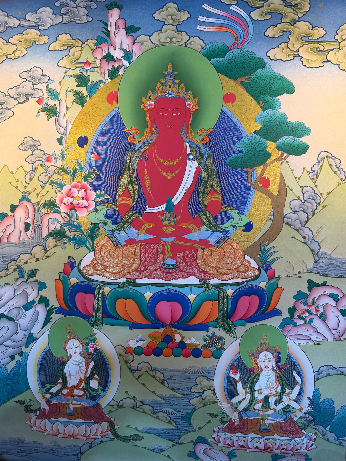 Amitayus Buddha Thangka Painting 60*45