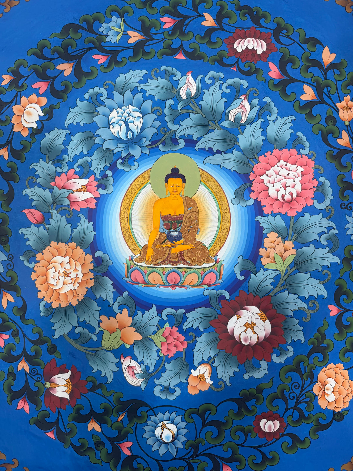 Shakyamuni Buddha Thangka Painting 100*64