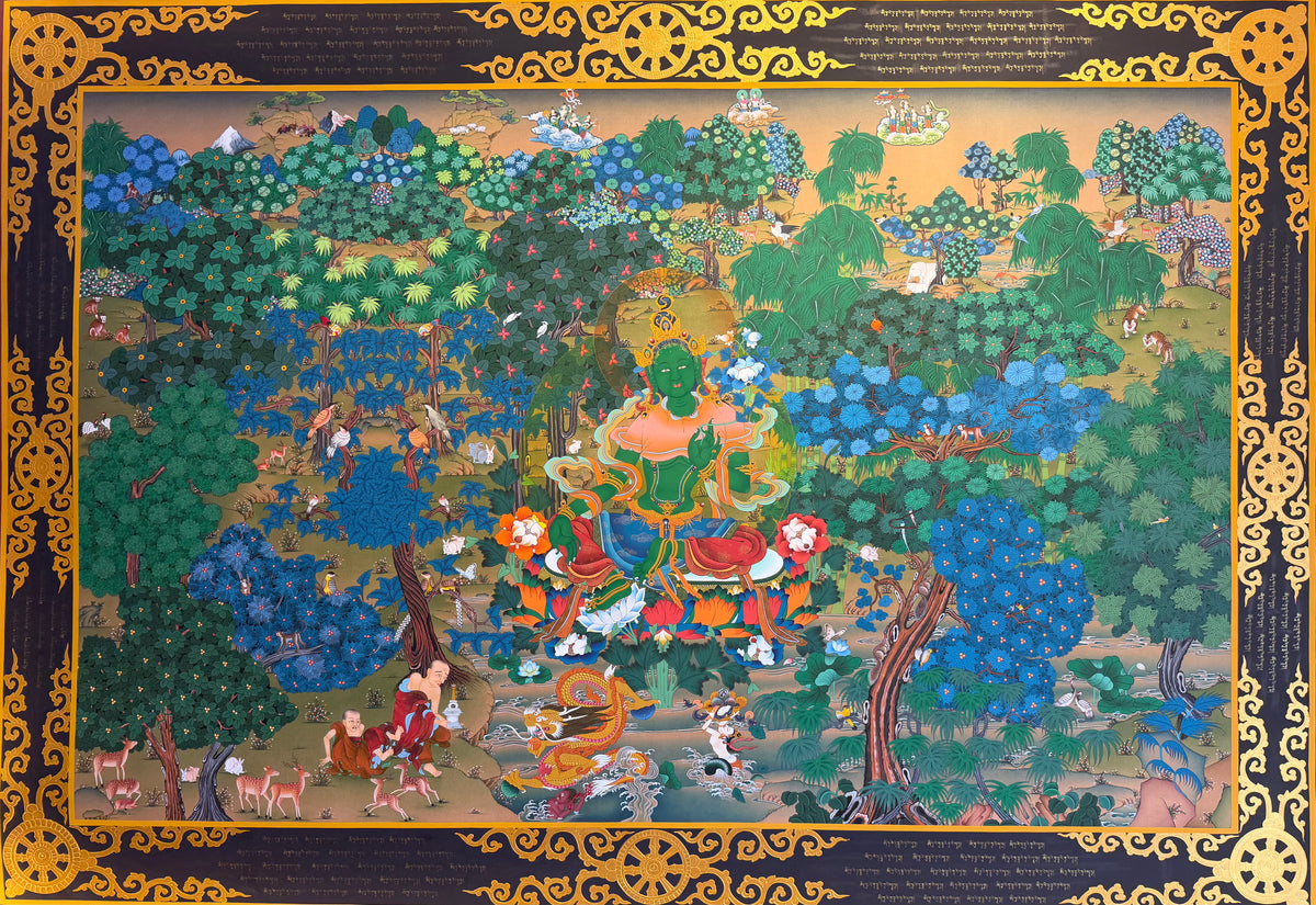 Green Tara Thangka Painting 120*210