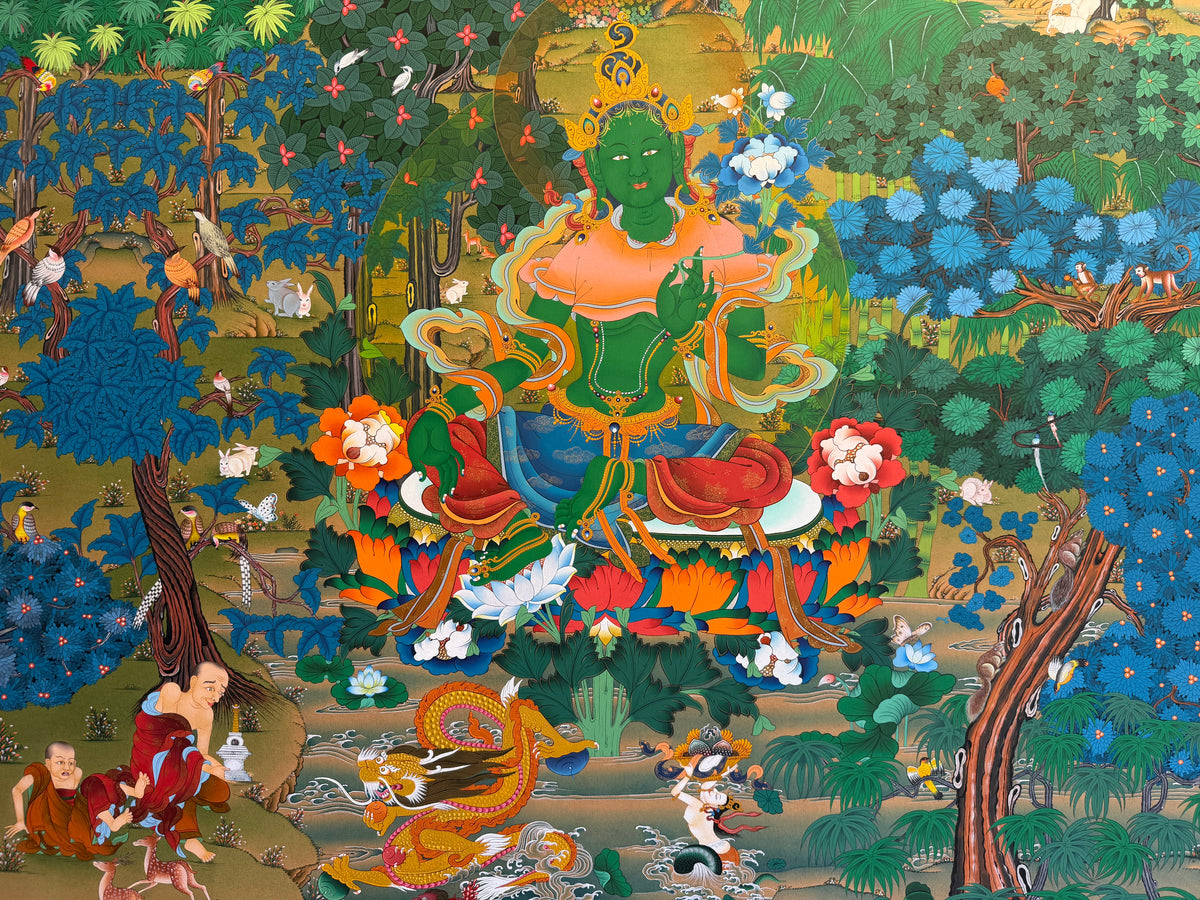 Green Tara Thangka Painting 120*210