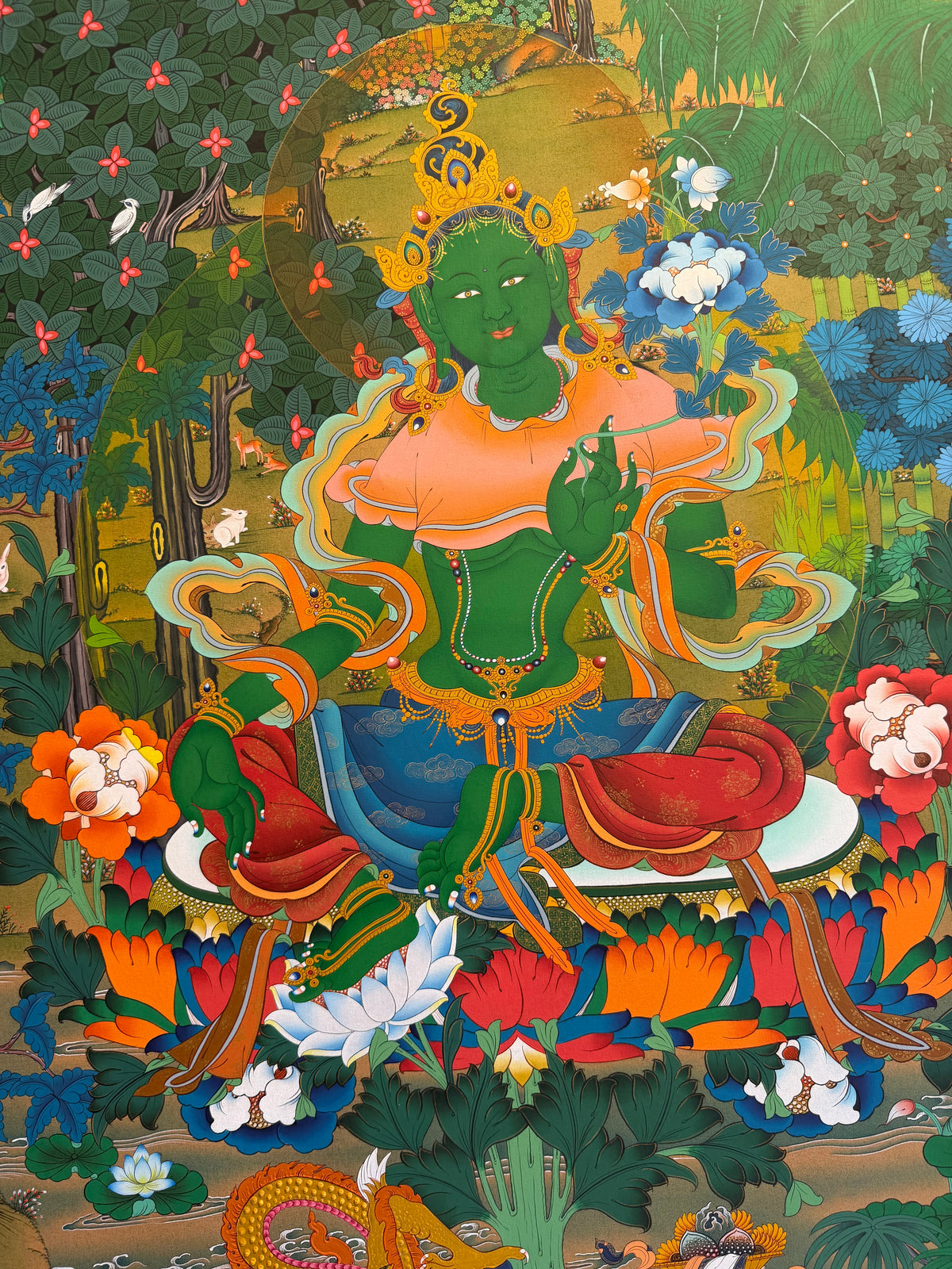 Green Tara Thangka Painting 120*210
