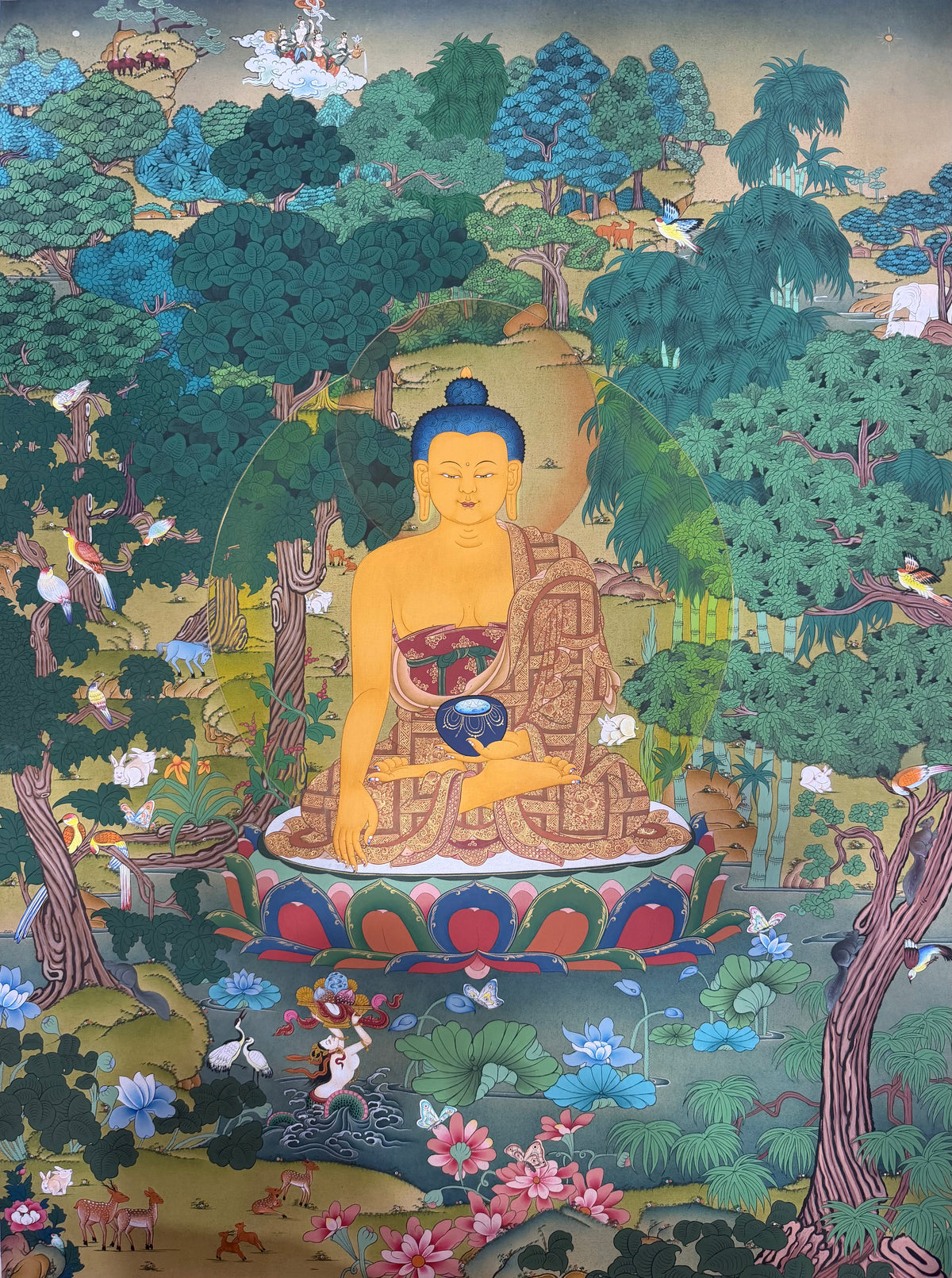 Shakyamuni Buddha Thangka Painting 100*64