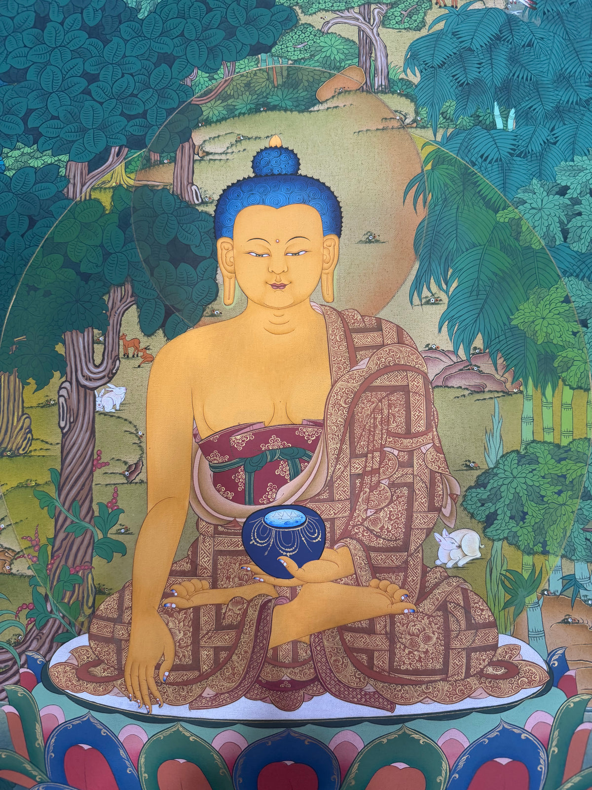 Shakyamuni Buddha Thangka Painting 100*64