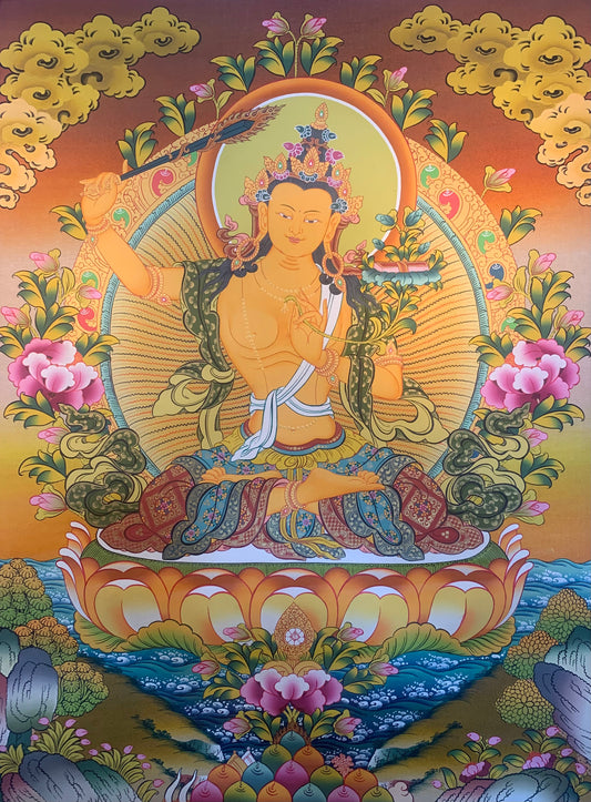 Manjushri Thangka Painting 68*51