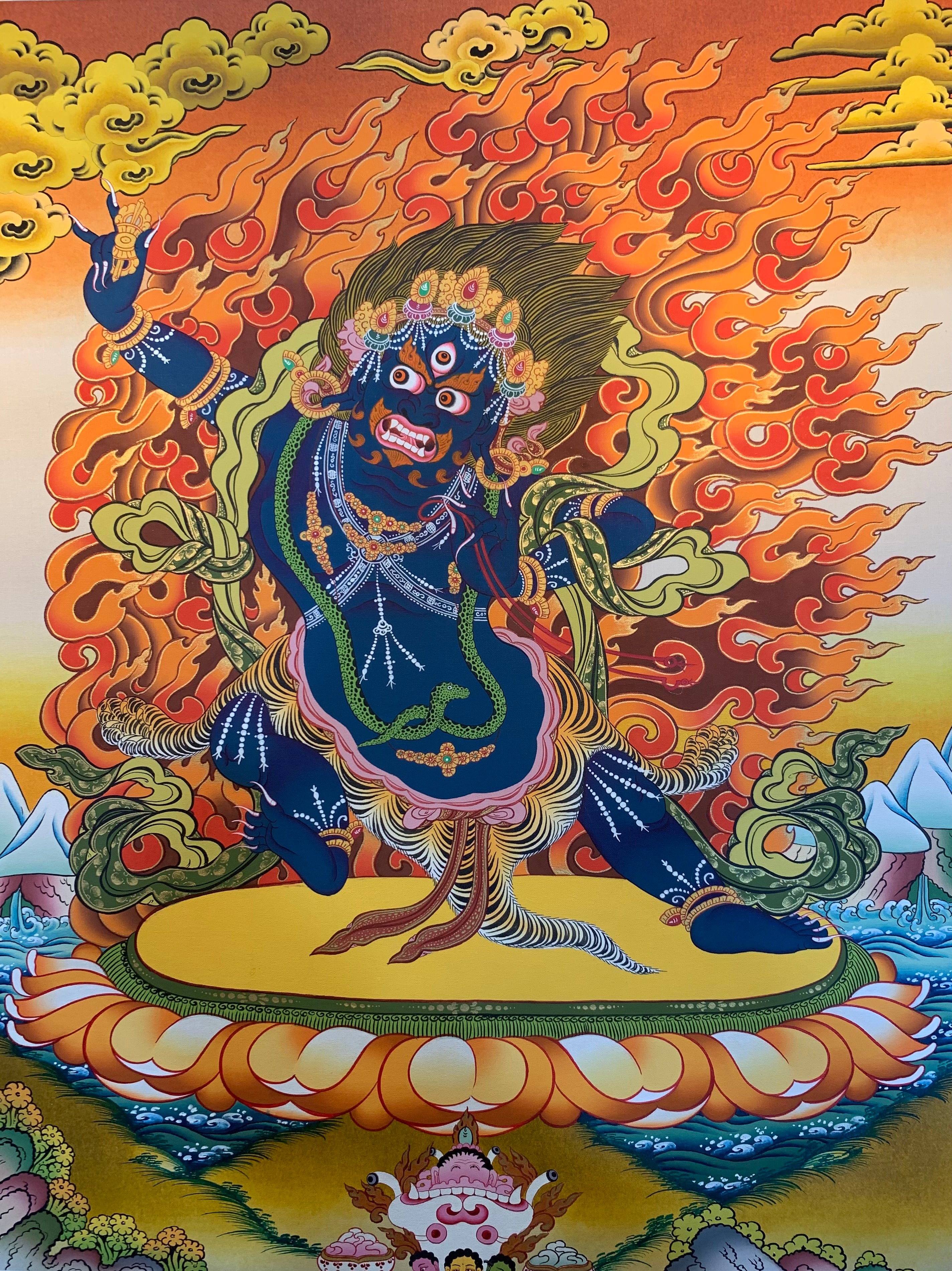 Wrathful Deity Vajrapani Thangka Painting 50*40