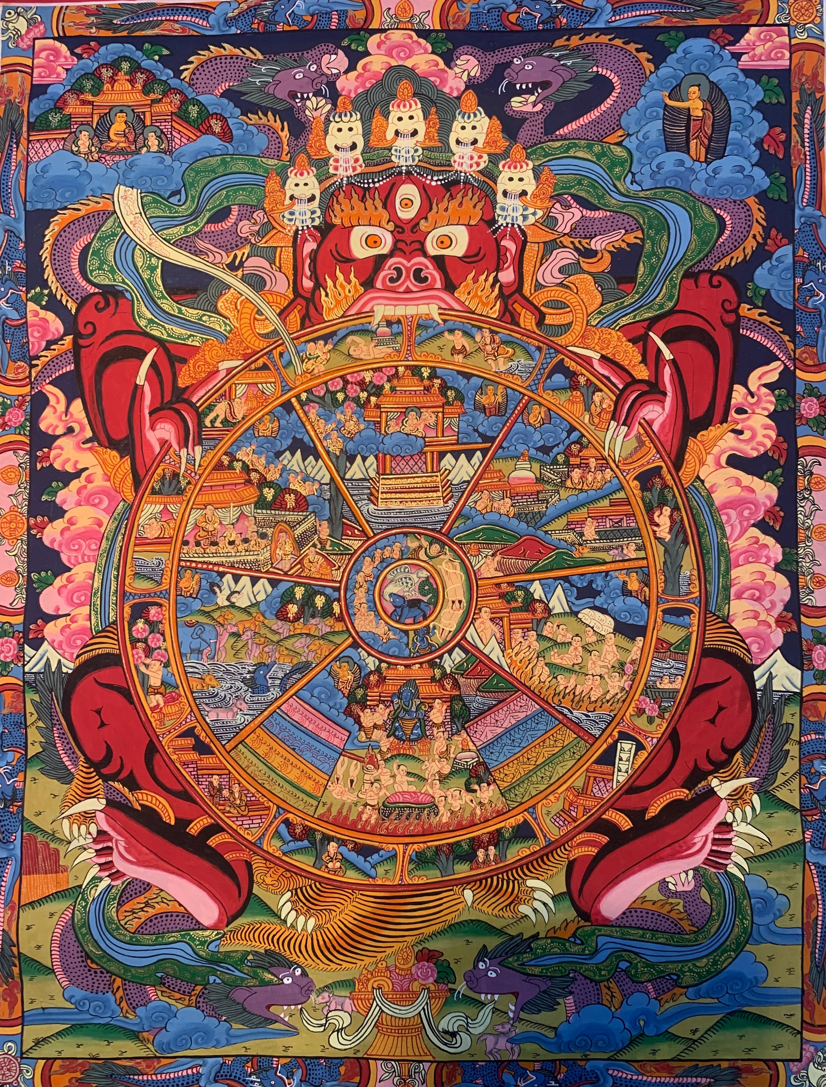 The Wheel of Life Thangka Painting 54*40