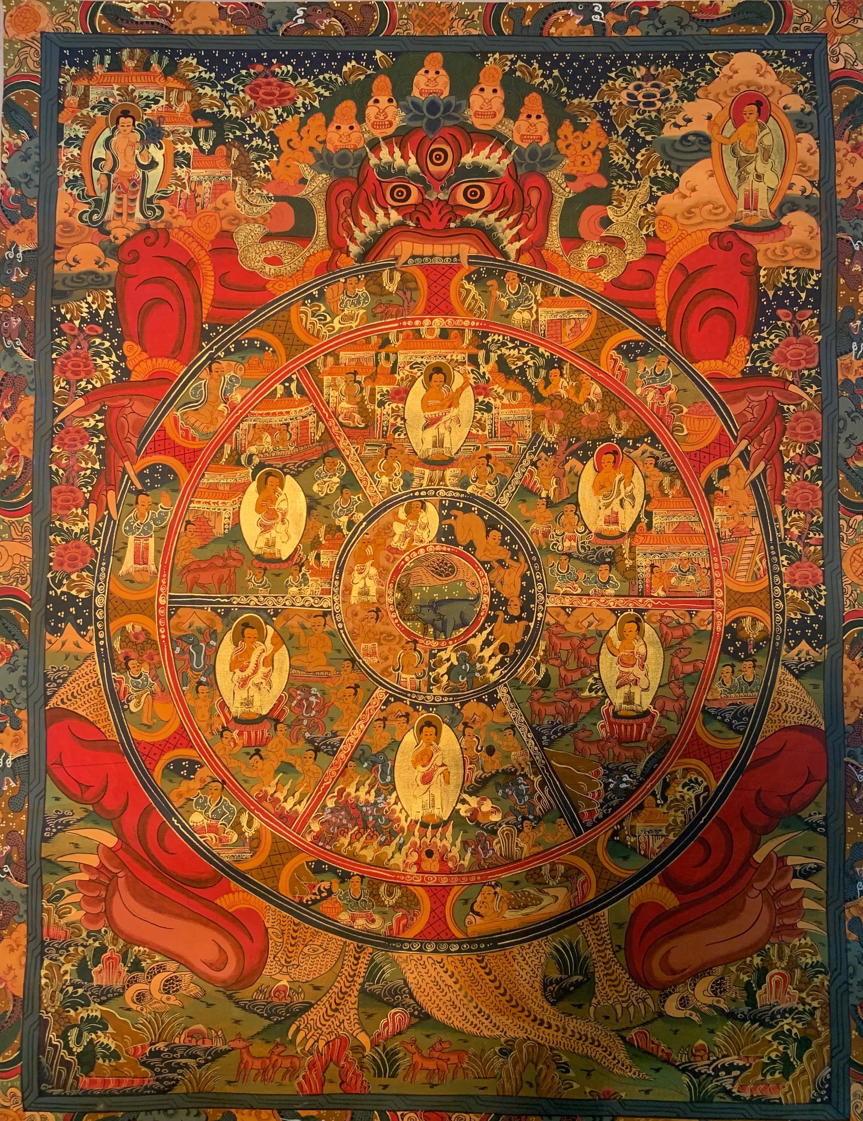 The Wheel of Life Thangka Painting 60*46