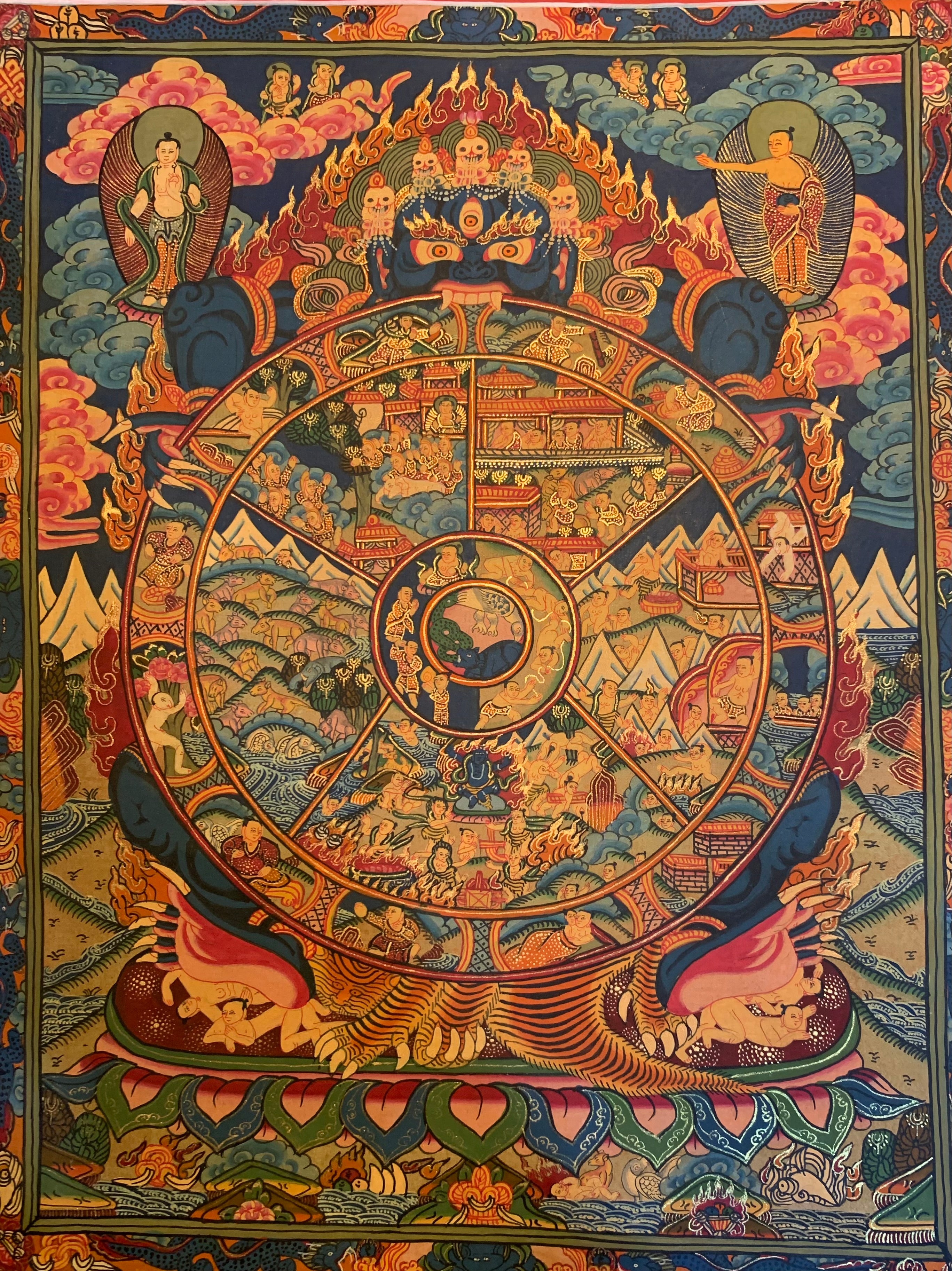 The Wheel of Life Thangka Painting 40*30