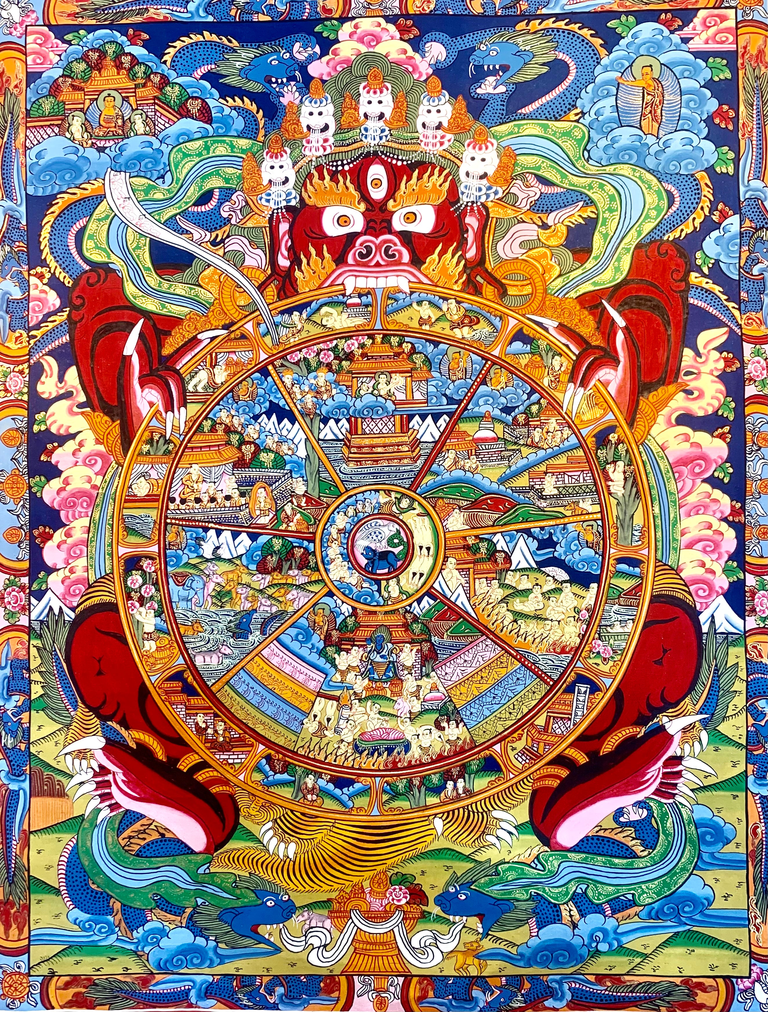 The Wheel of Life Thangka Painting 52*40