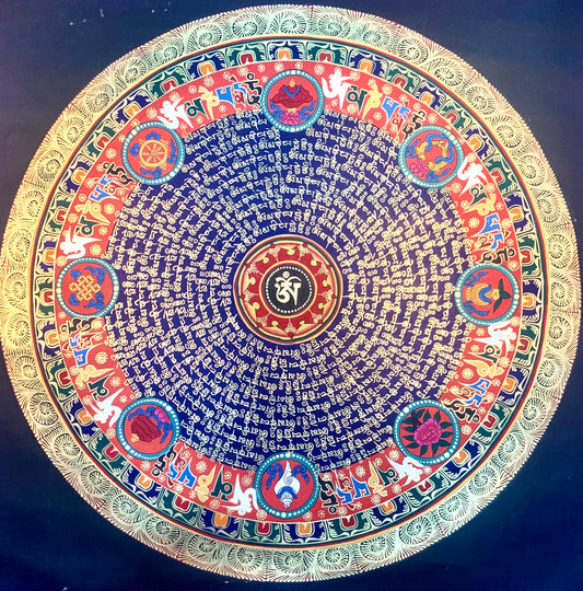 Mantra Mandala Thangka Pintura 50 * 50