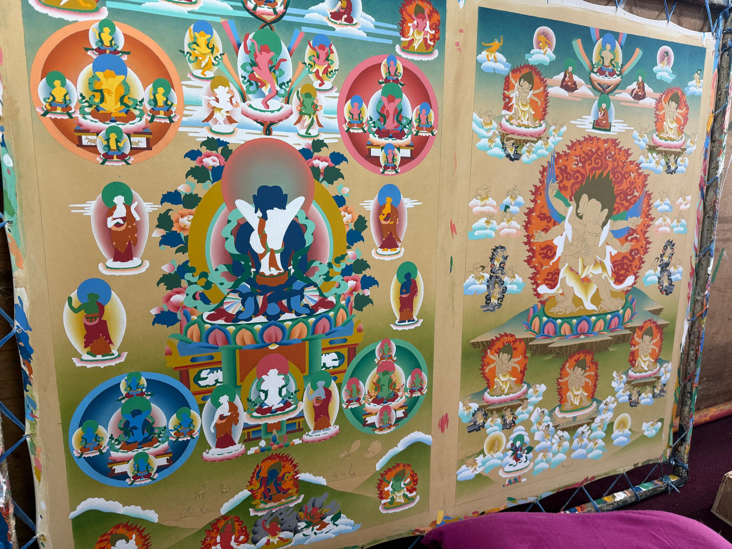 Bardo Shitro Thangka Set of 3 | 50% Deposit