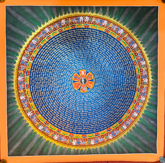 Mantra Mandala Thangka Pintura 100 * 100