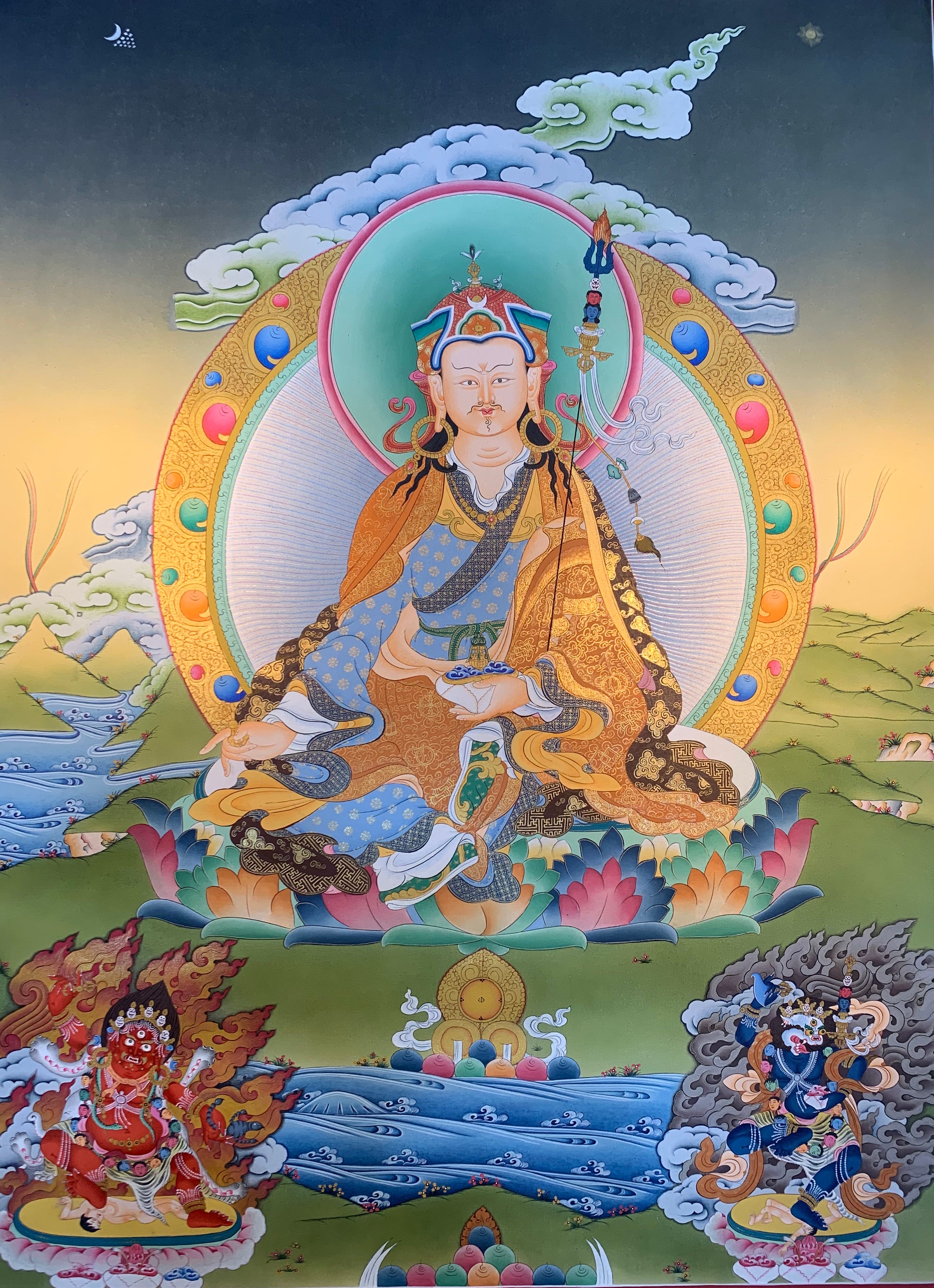 Pintura de Guru Rinpoche Thangka 76 * 56