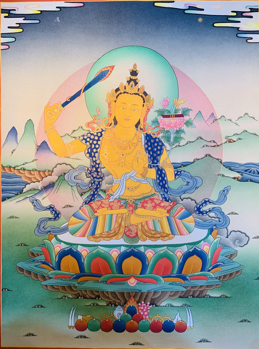 Manjushri Thangka Painting 60*45 - The Thangka