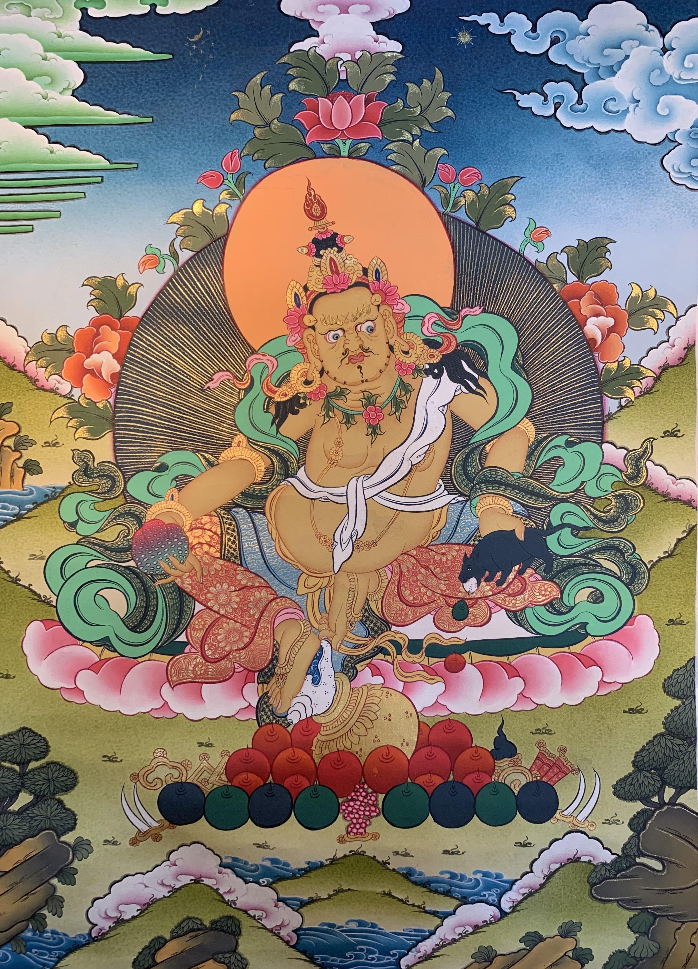 Jambhala Thangka Painting 50*40 - The Thangka