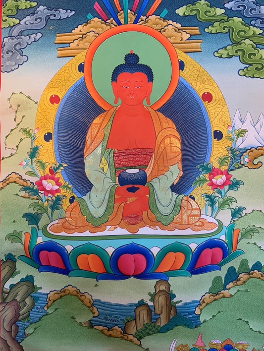 Amitabha Buddha Thangka Painting 50*40 - The Thangka