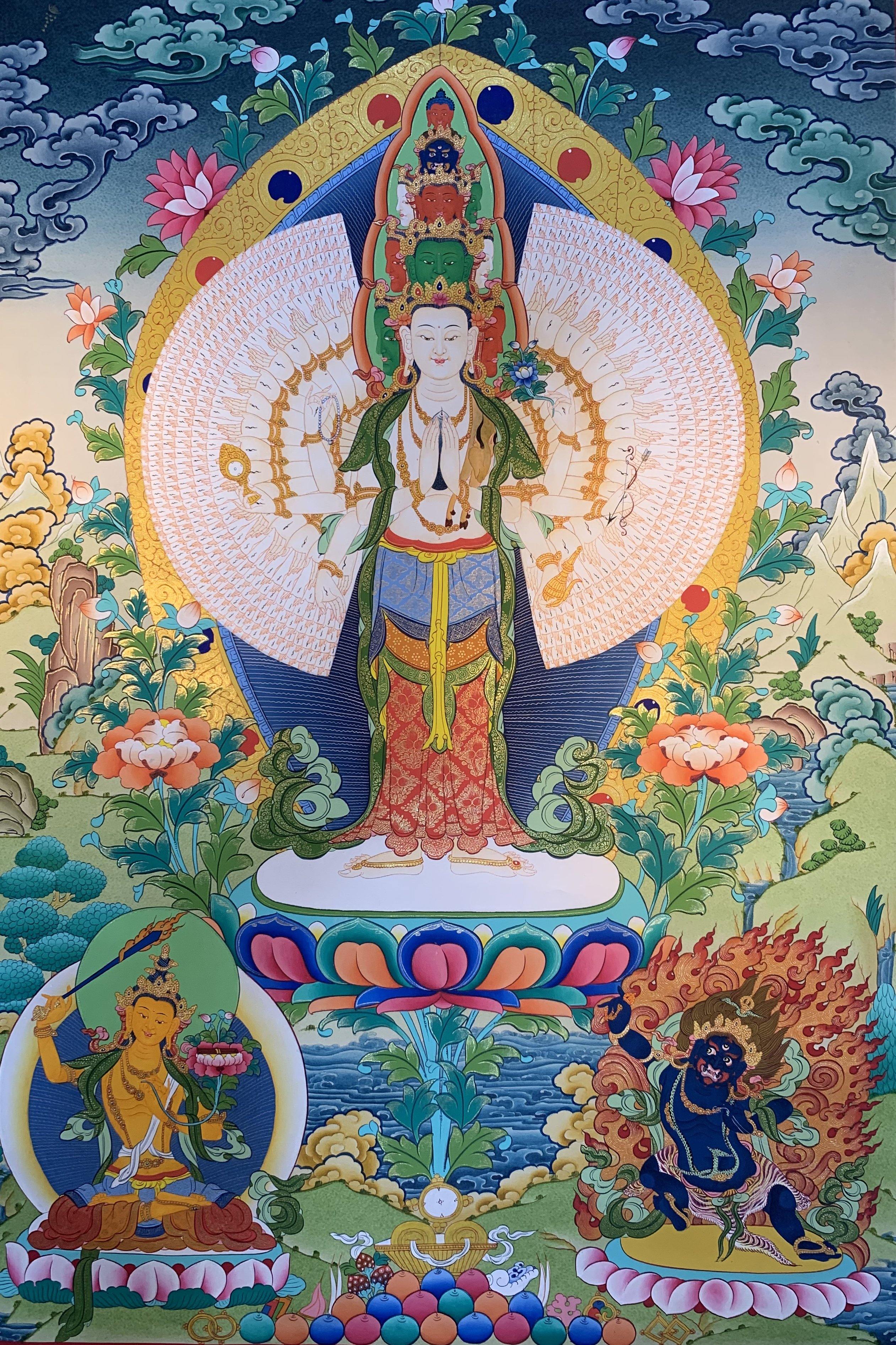 Avalokiteshvara Thangka Painting 70*50 - The Thangka