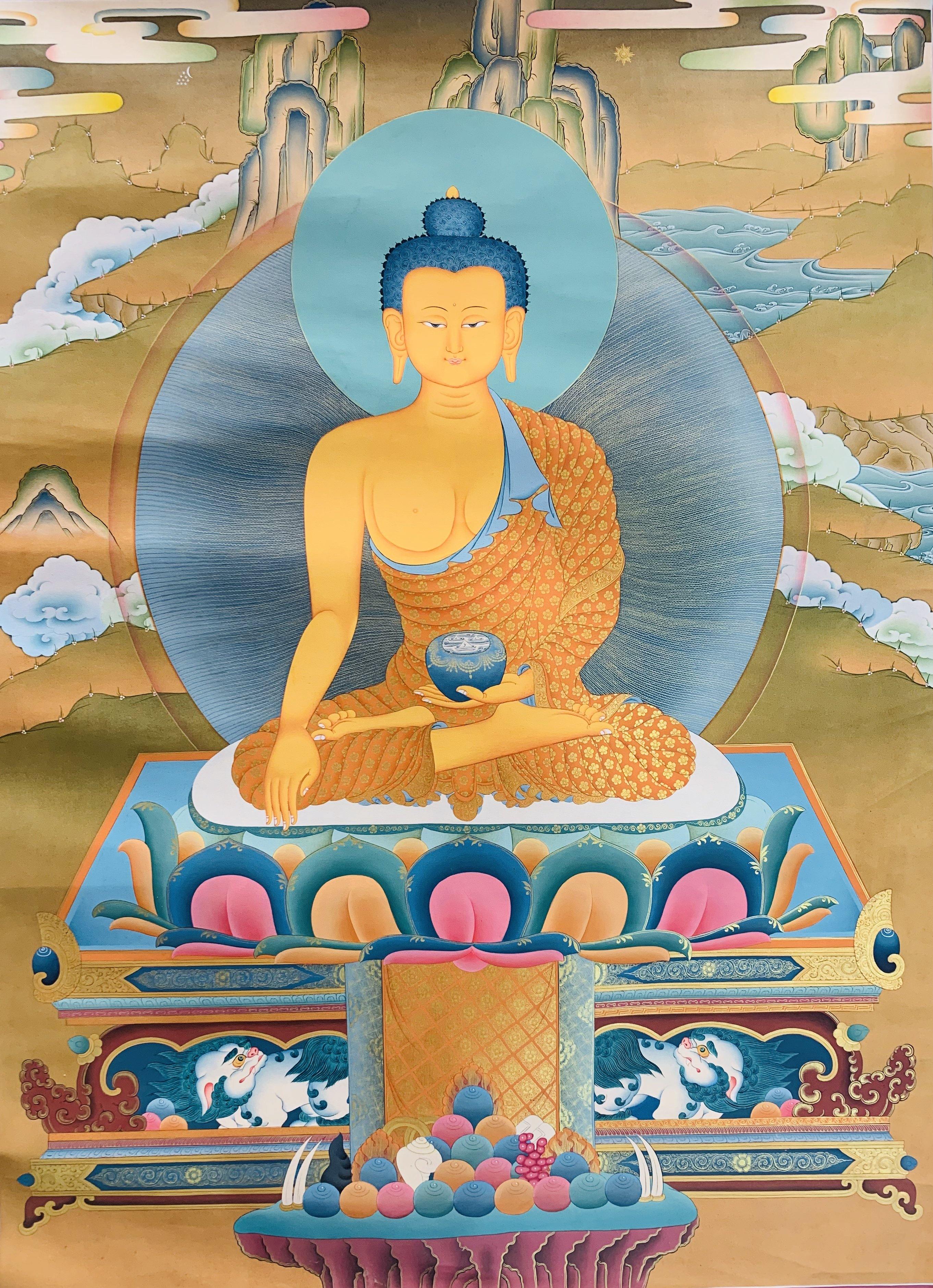 Shakyamuni Buddha Thangka Painting 94*70 - The Thangka
