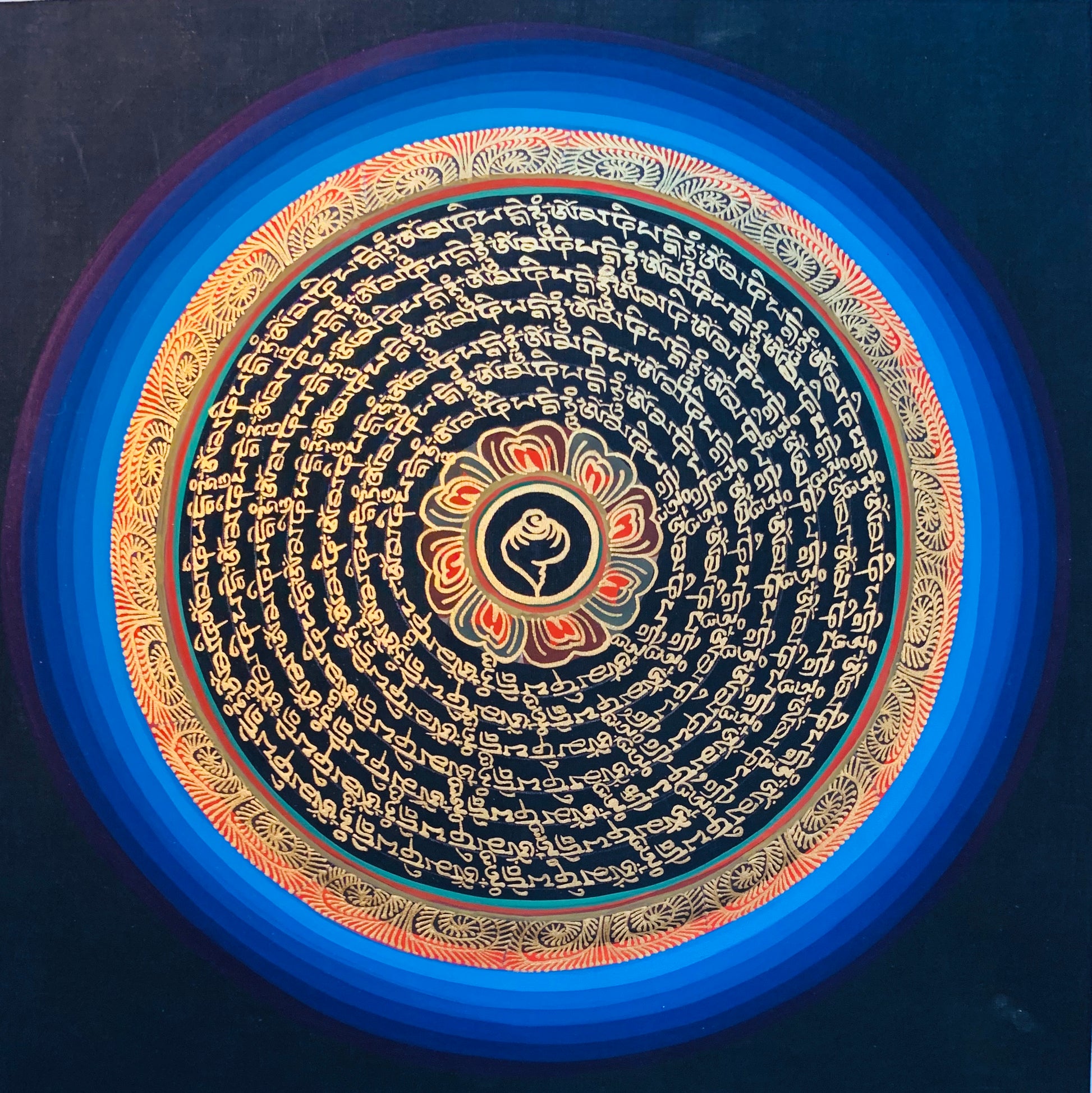 Mantra Mandala Thangka Painting 30*30 - The Thangka