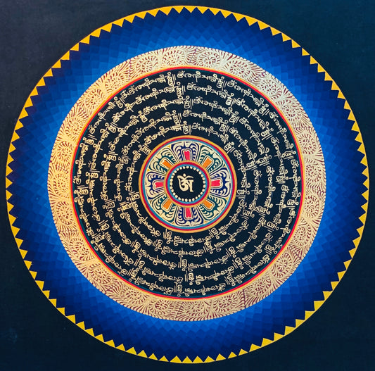 Mantra Mandala Thangka Painting 30*30 - The Thangka