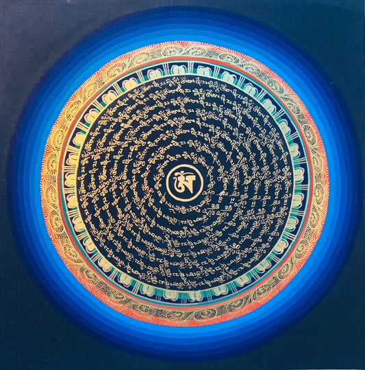 Mantra Mandala Thangka Painting 30*30 - The Thangka