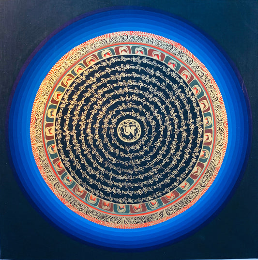 Mantra Mandala Thangka Painting 30*30 - The Thangka