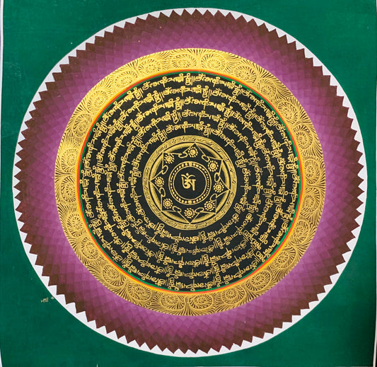 Mantra Mandala Thangka Painting 30*30 - The Thangka