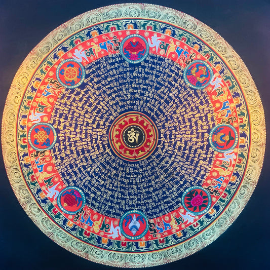Mantra Mandala Thangka Painting 50*50 - The Thangka