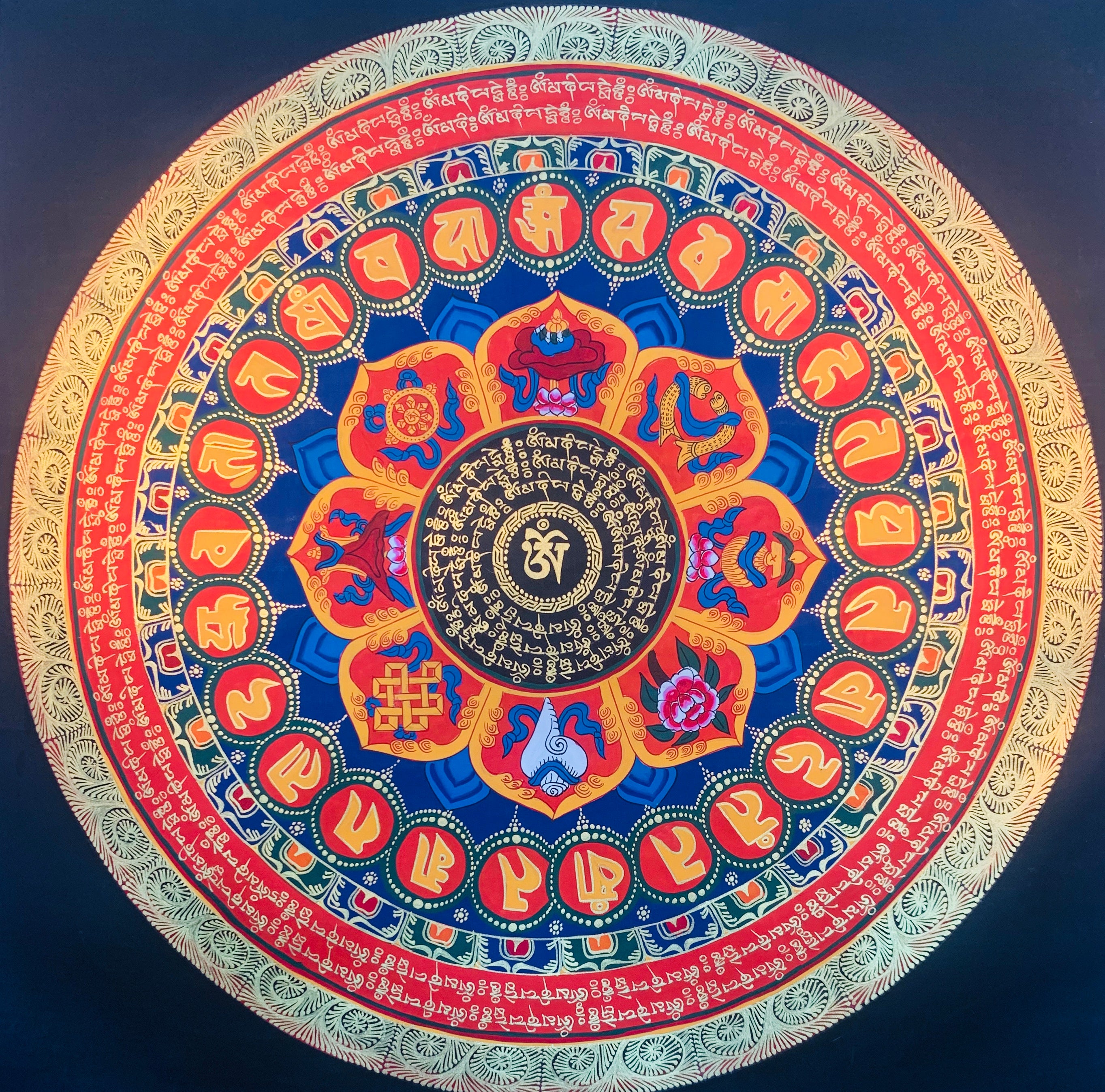 Mantra Mandala Thangka Painting 50*50 - The Thangka