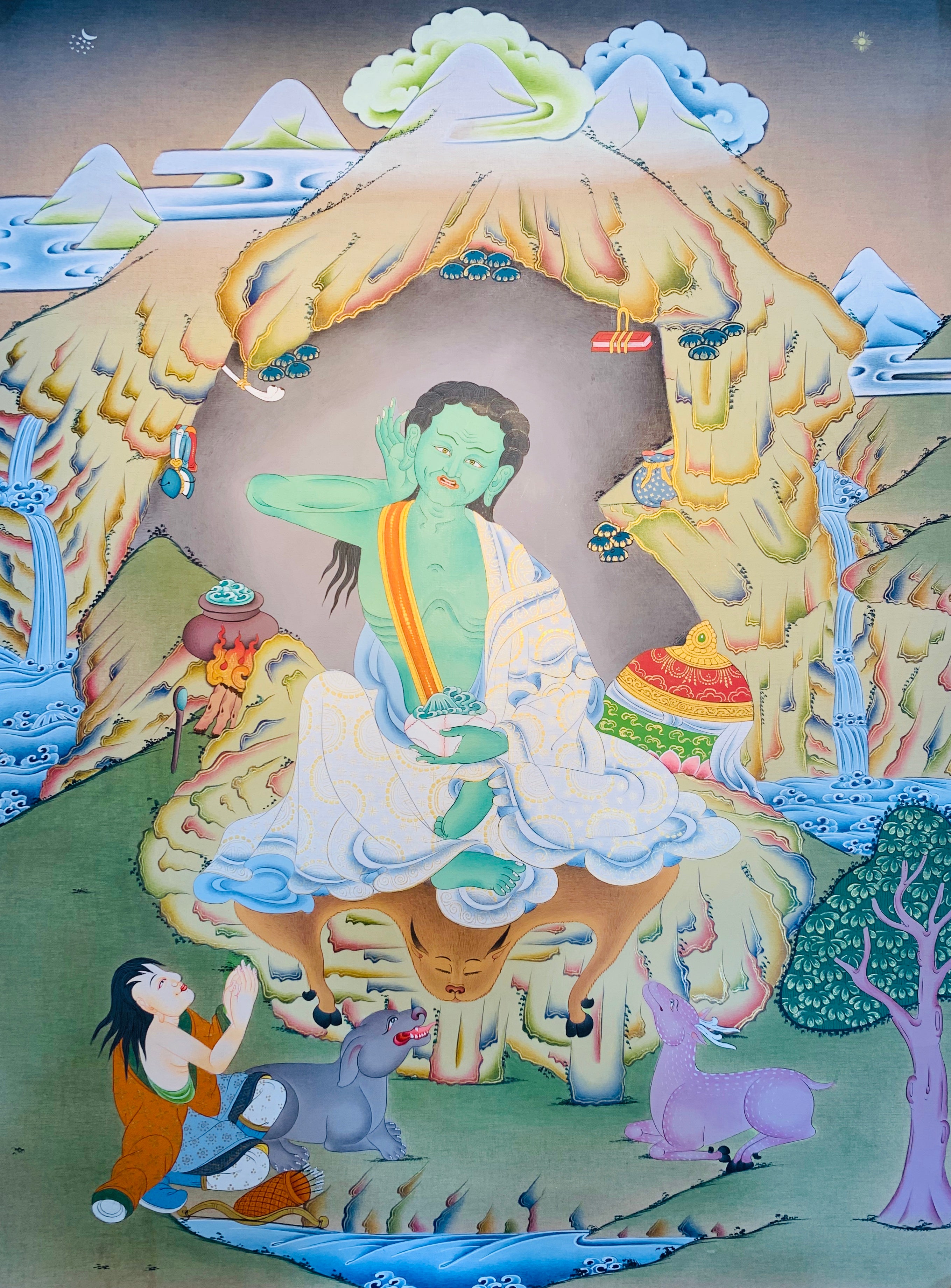 Milarepa Thangka Painting 50*40 - The Thangka