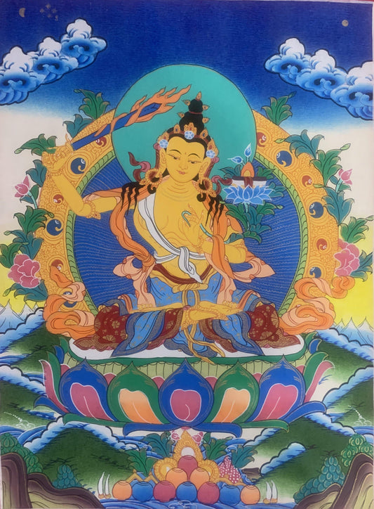 Manjushri Thangka Painting 40*30 - The Thangka
