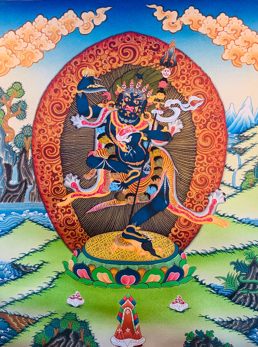 Throma Nagmo (Wrathful Black Dakini) Thangka panting 50*40 - The Thangka