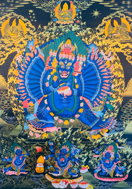 Wrathful Deity Yamantaka Thangka Painting 50*40 - The Thangka