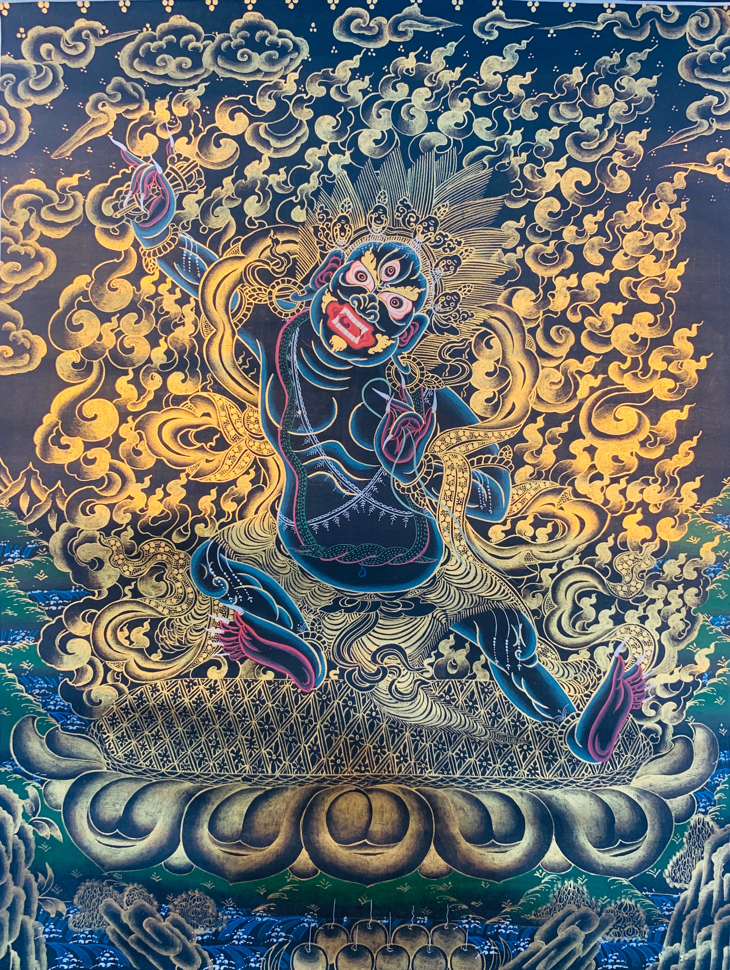 Wrathful Deity Vajrapani Thangka Painting 50*40 - The Thangka