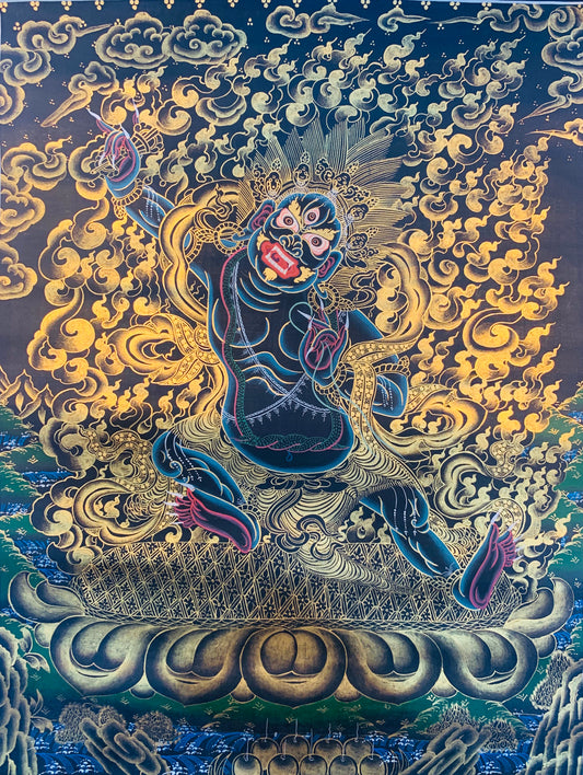 Wrathful Deity Vajrapani Thangka Painting 50*40 - The Thangka