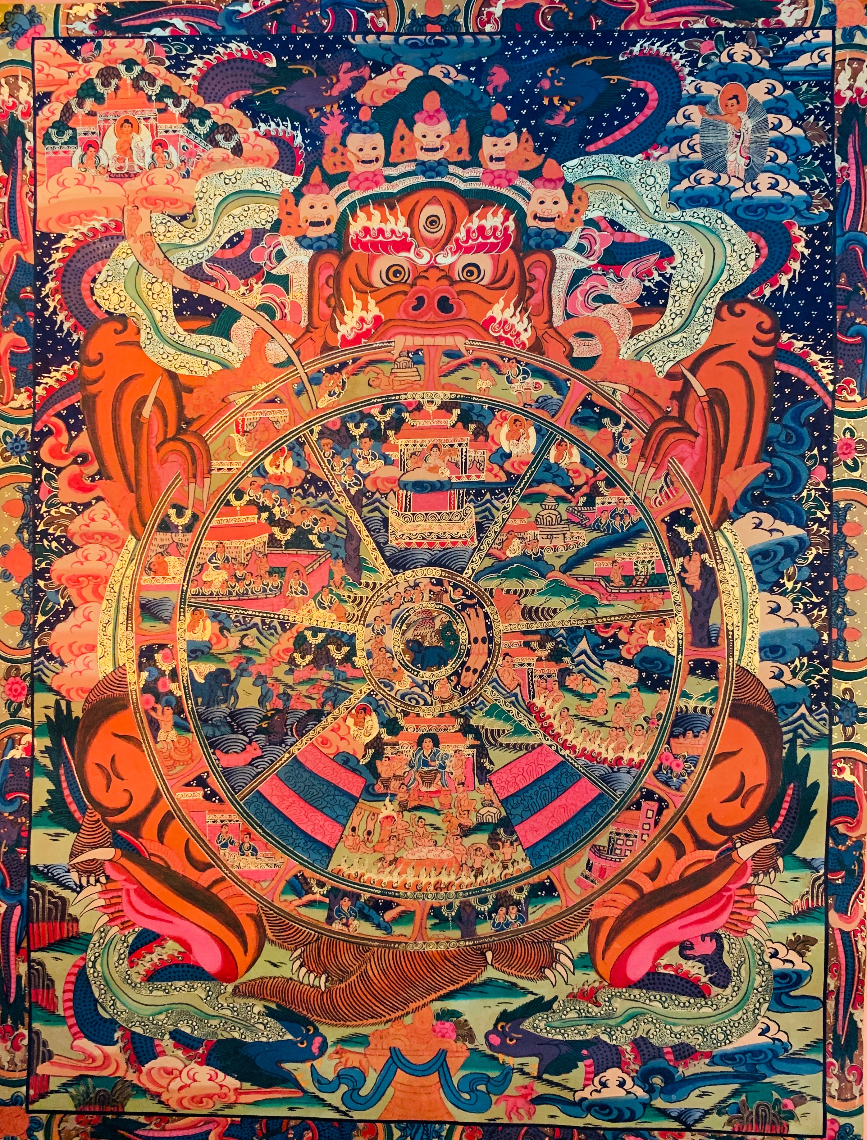 The Wheel of Life Thangka Painting 60*45 - The Thangka